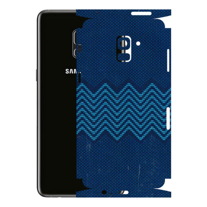 Samsung A/S Series Phone Skins (All Models) - Blue Sober Waves - 3D Embossed Finish (L-306) Samsung Galaxy A8 Plus