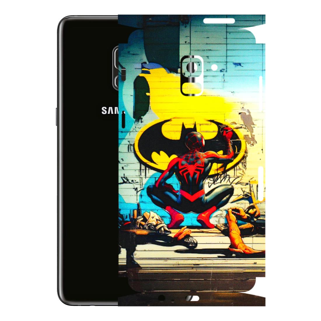 Samsung A/S Series Phone Skins (All Models) - New Spiderman Bat Logo - 3D Embossed Finish (L-309) Samsung Galaxy A8 Plus