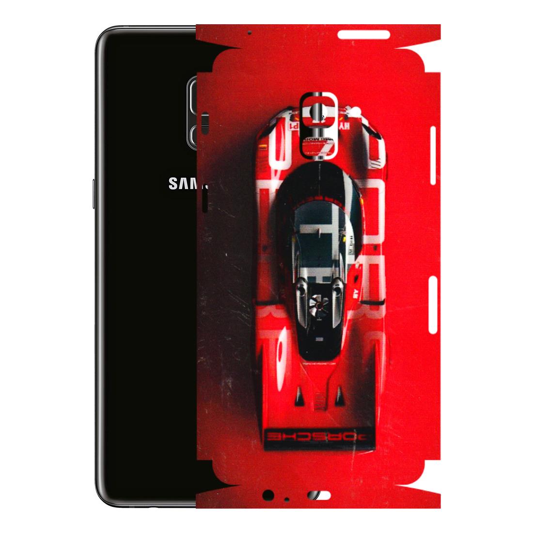 Samsung A/S Series Phone Skins (All Models) - Red Porsche Car Logo - 3D Embossed Finish (L-315) Samsung Galaxy A8 Plus