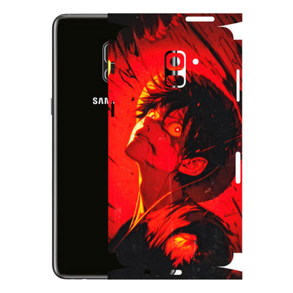 Samsung A/S Series Phone Skins (All Models) - D.Luffy Power Up One Piece Anime - 3D Embossed Finish (L-326) Samsung Galaxy A8 Plus