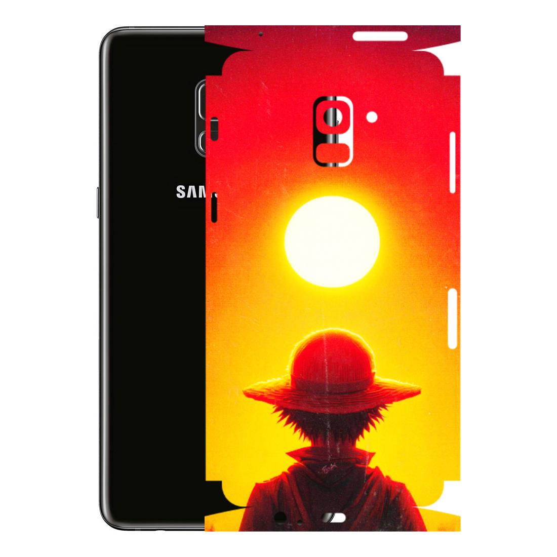 Samsung A/S Series Phone Skins (All Models) - Cool Sunset With Monkey D.Luffy Anime - 3D Embossed Finish (L-329) Samsung Galaxy A8 Plus
