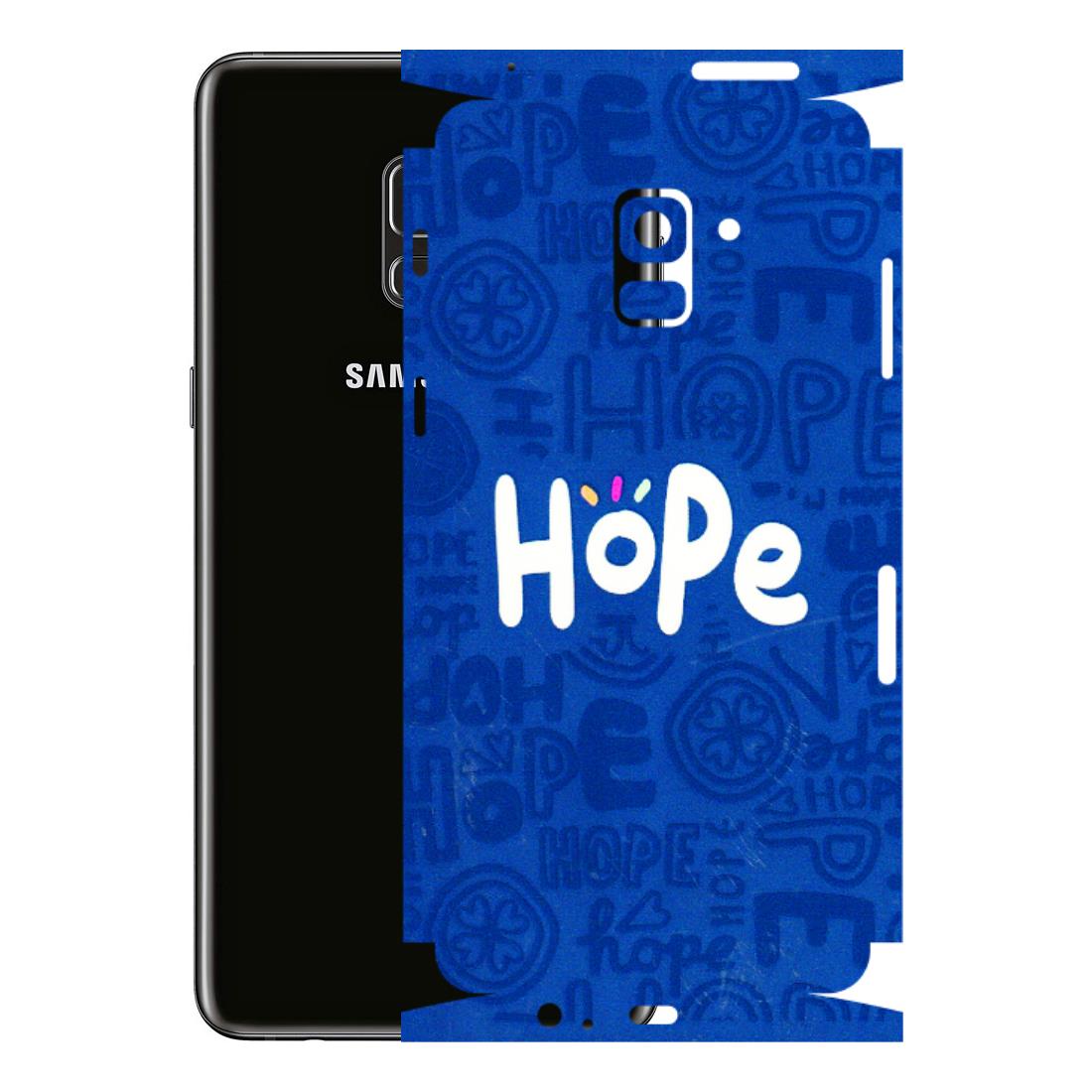 Samsung A/S Series Phone Skins (All Models) - Hope Doodles Blue - 3D Embossed Finish (L-43) Samsung Galaxy A8 Plus