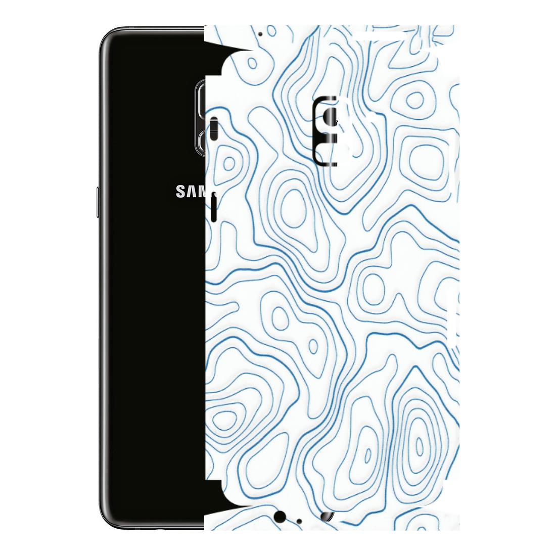 Samsung A/S Series Phone Skins (All Models) - Blue And White Swirls - Matte Finish (M-139) Samsung Galaxy A8 Plus