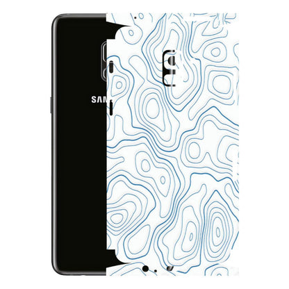 Samsung A/S Series Phone Skins (All Models) - Blue And White Swirls - Matte Finish (M-139) Samsung Galaxy A8 Plus