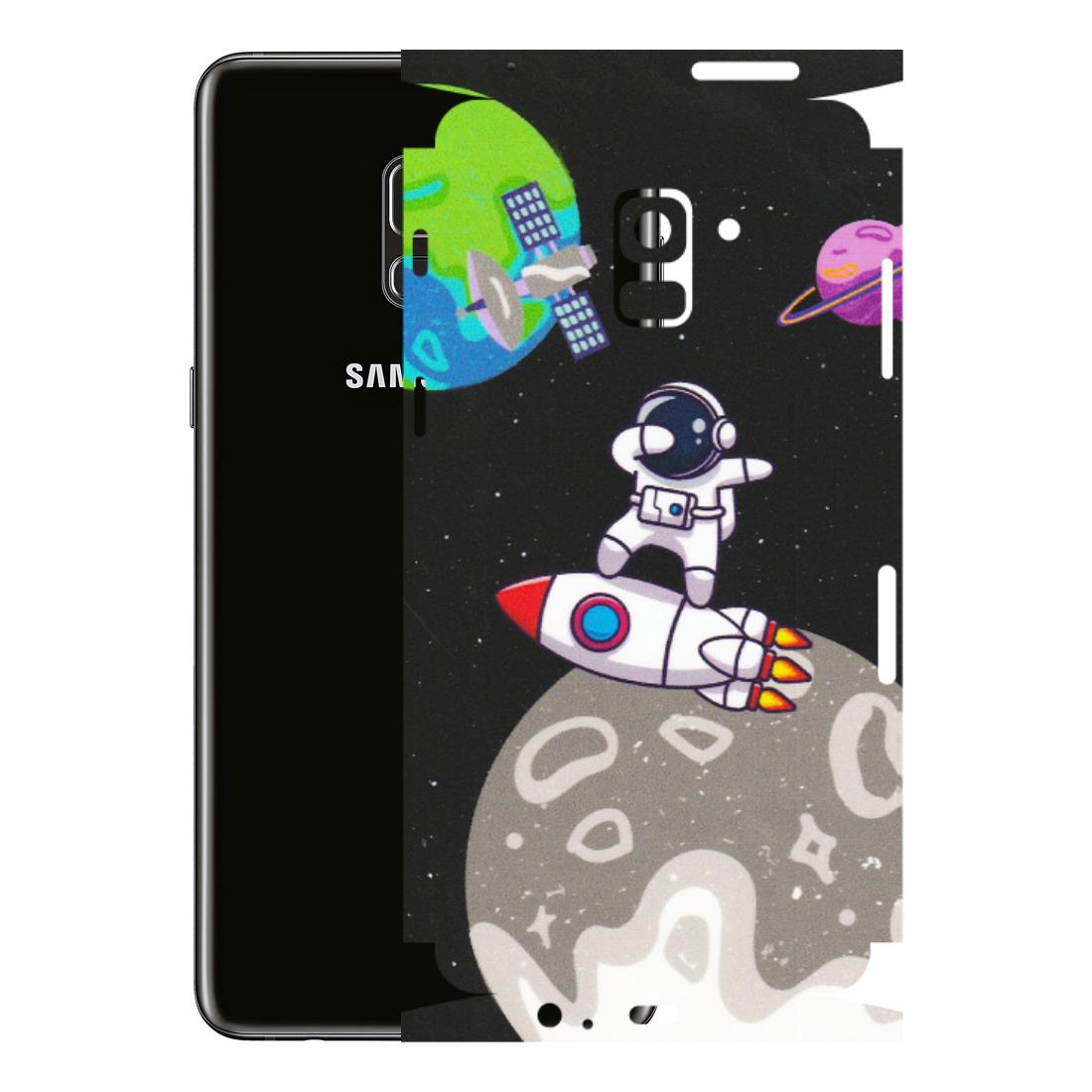 Samsung A/S Series Phone Skins (All Models) - Astronaut Vibing Toon Running - Matte Finish (M-39) Samsung Galaxy A8 Plus