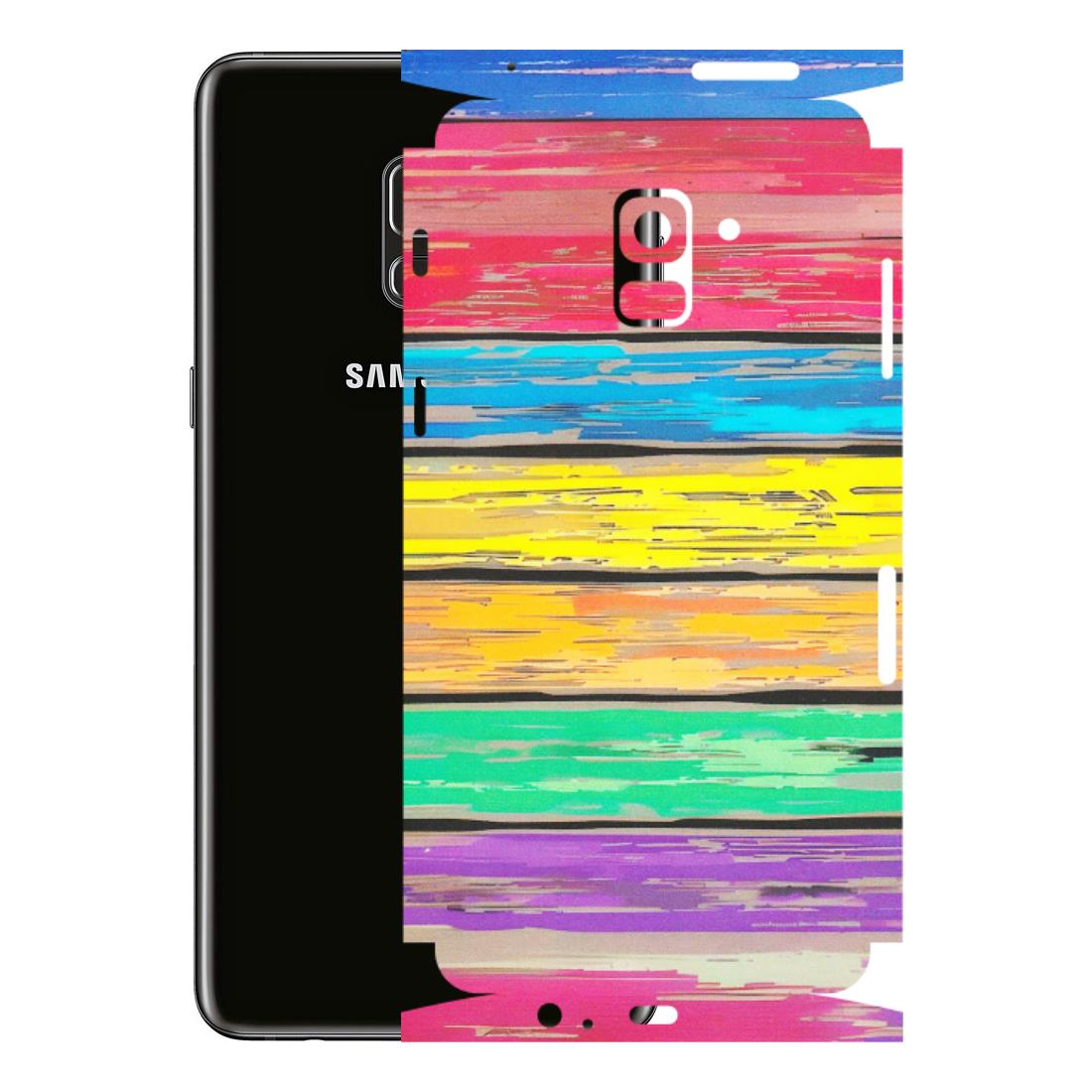Samsung A/S Series Phone Skins (All Models) - Multi Colour Wooden Wall - Matte Finish (M-96) Samsung Galaxy A8 Plus