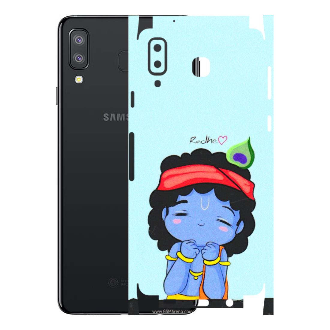 Samsung A/S Series Phone Skins (All Models) - Radhe Radhe Cute Toon - 3D Embossed Finish (L-05) Samsung Galaxy A8 Star