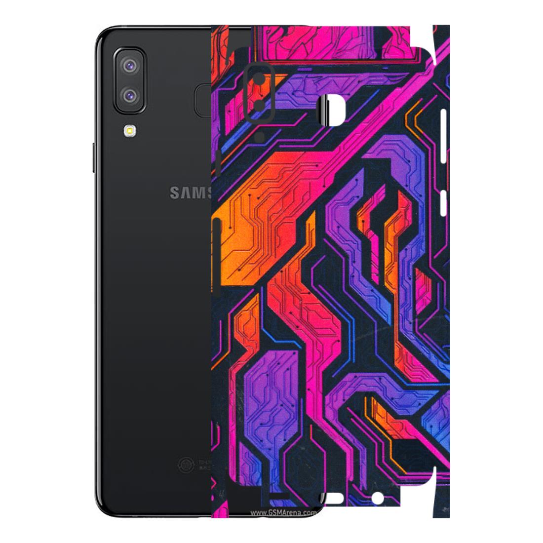 Samsung A/S Series Phone Skins (All Models) - Tech Circuits Futuristic - 3D Embossed Finish (L-07) Samsung Galaxy A8 Star