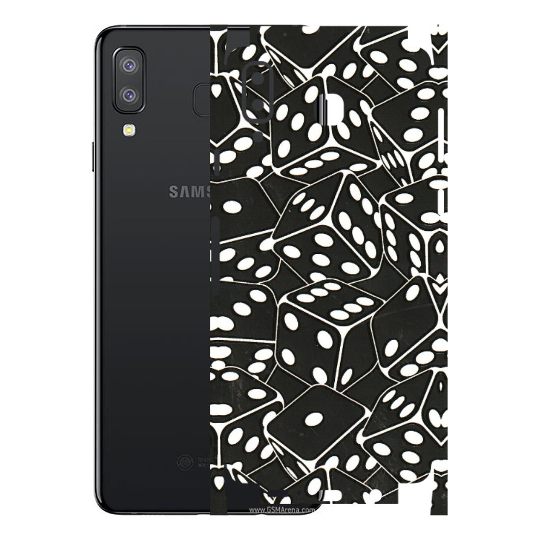 Samsung A/S Series Phone Skins (All Models) - Big Black Dices - 3D Embossed Finish (L-106) Samsung Galaxy A8 Star