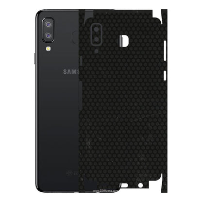 Samsung A/S Series Phone Skins (All Models) - Black honeycomb - 3D Embossed Finish (L-114) Samsung Galaxy A8 Star