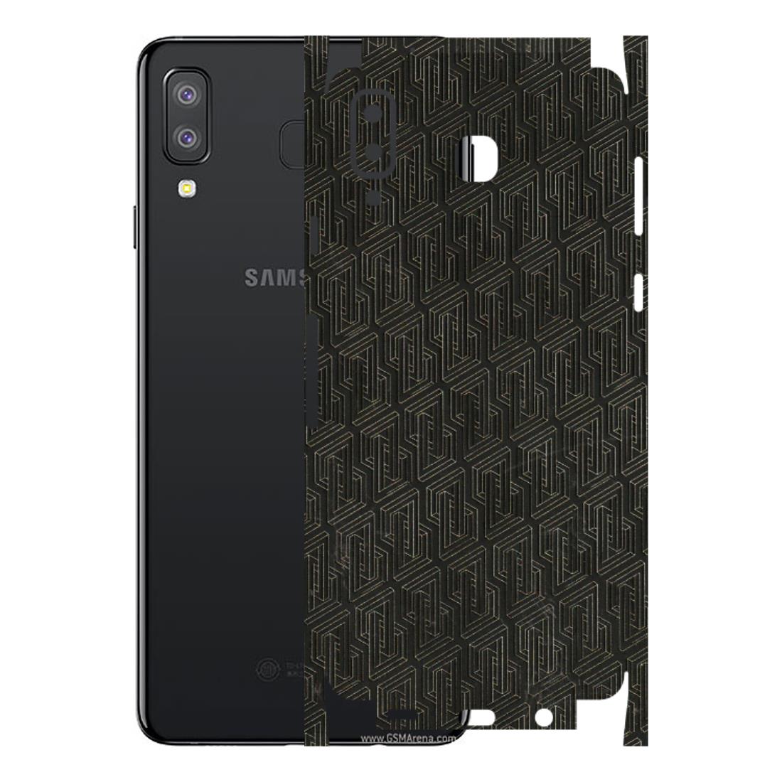 Samsung A/S Series Phone Skins (All Models) - Black Abstract Pattern - 3D Embossed Finish (L-117) Samsung Galaxy A8 Star