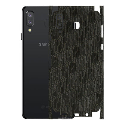 Samsung A/S Series Phone Skins (All Models) - Black Abstract Pattern - 3D Embossed Finish (L-117) Samsung Galaxy A8 Star