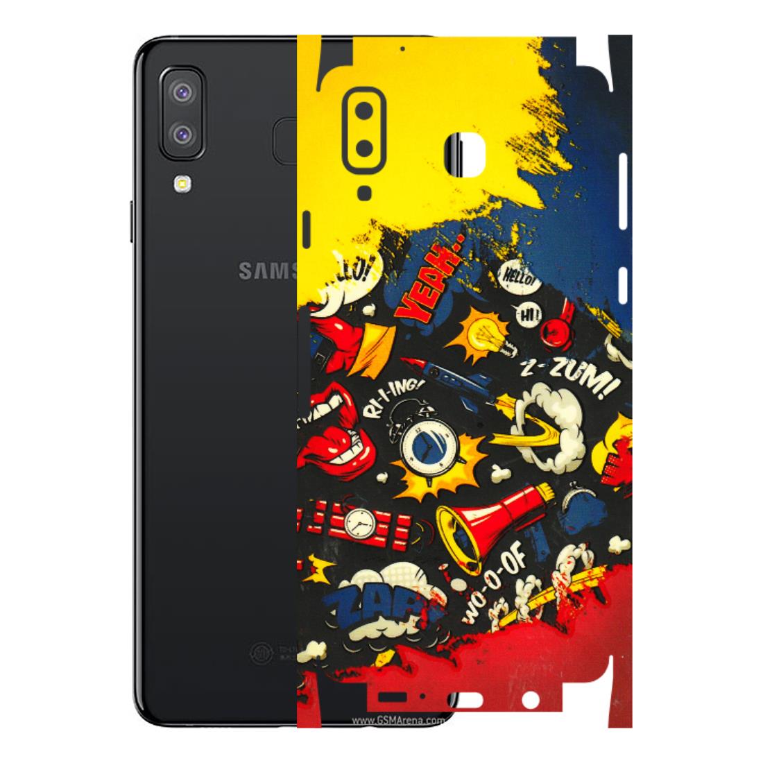 Samsung A/S Series Phone Skins (All Models) - Pacific Doodle Art - 3D Embossed Finish (L-120) Samsung Galaxy A8 Star