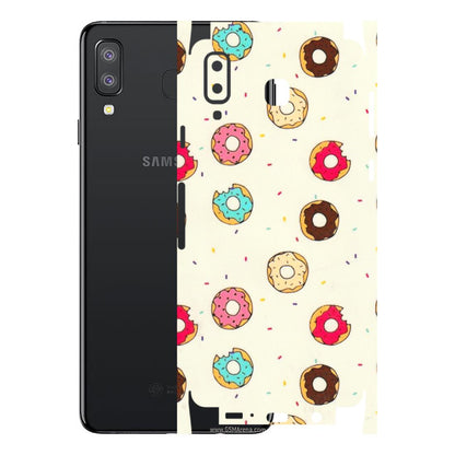 Samsung A/S Series Phone Skins (All Models) - Mini Donuts Doodle Art - 3D Embossed Finish (L-122) Samsung Galaxy A8 Star