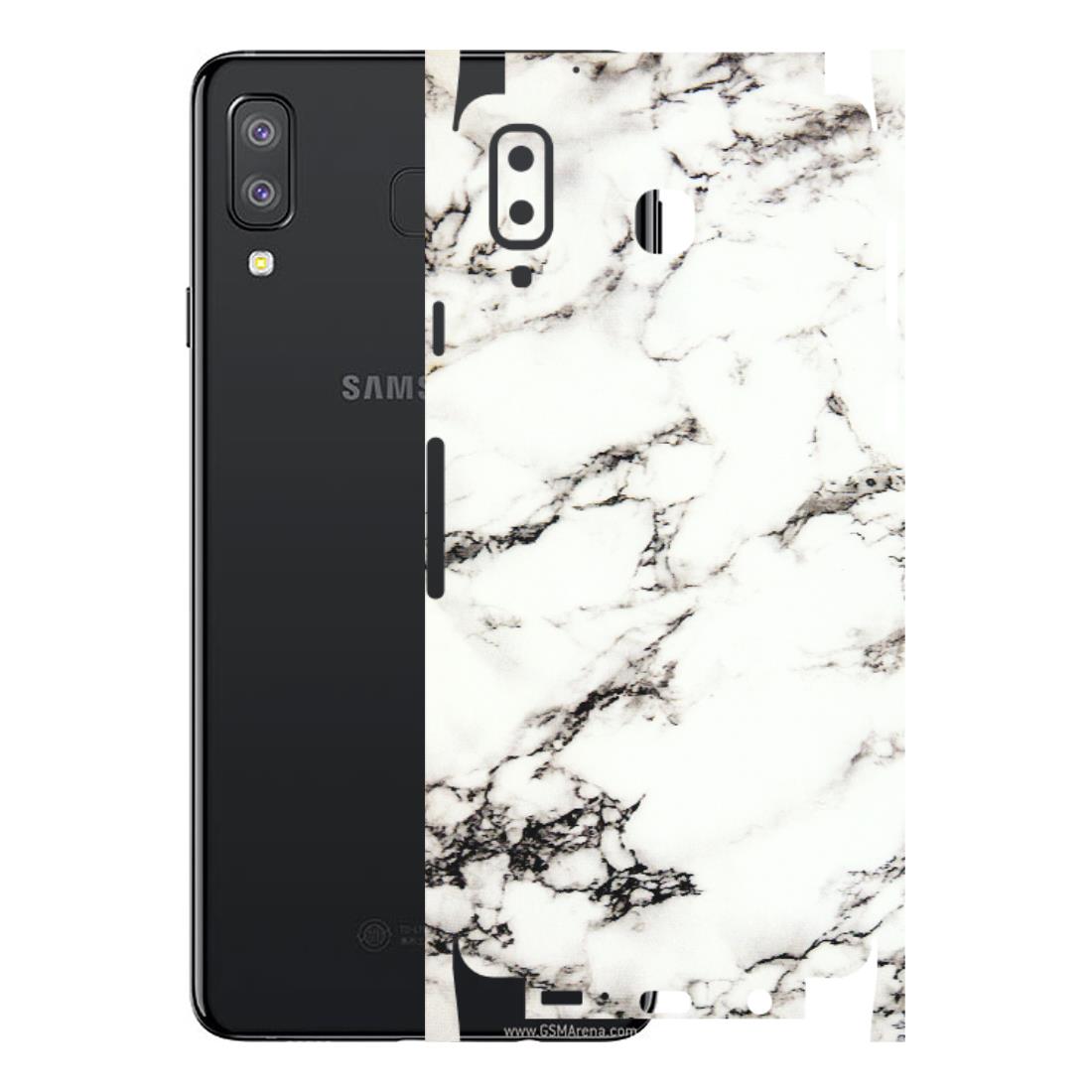 Samsung A/S Series Phone Skins (All Models) - Black and White Marble Texture - 3D Embossed Finish (L-124) Samsung Galaxy A8 Star