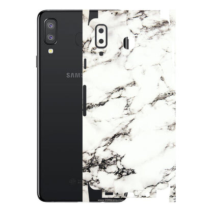 Samsung A/S Series Phone Skins (All Models) - Black and White Marble Texture - 3D Embossed Finish (L-124) Samsung Galaxy A8 Star