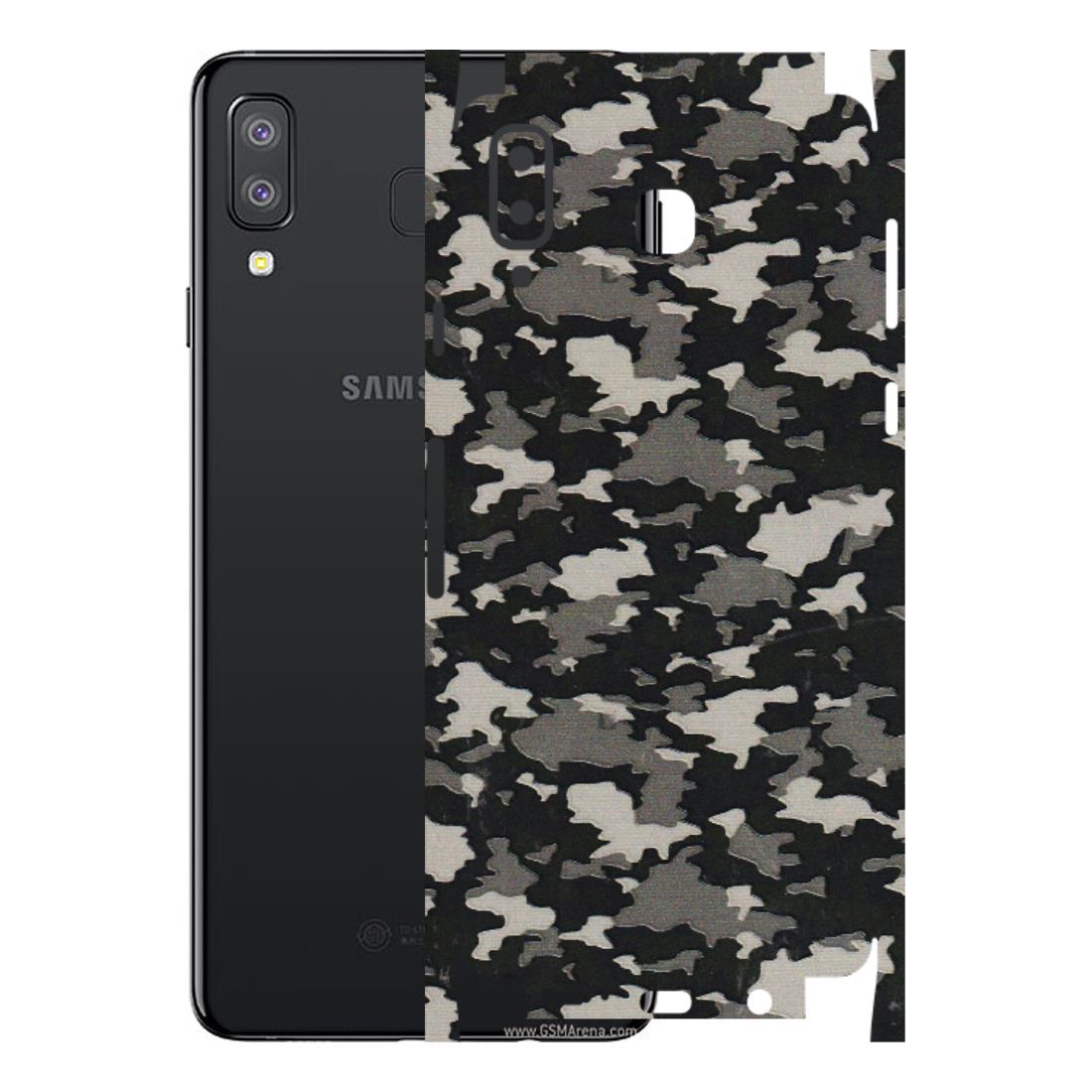 Samsung A/S Series Phone Skins (All Models) - Black/Grey Camoflaunge - 3D Embossed Finish (L-142) Samsung Galaxy A8 Star