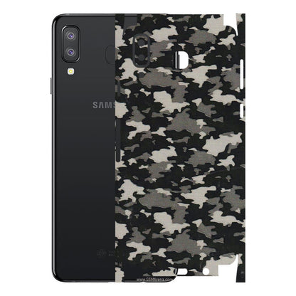 Samsung A/S Series Phone Skins (All Models) - Black/Grey Camoflaunge - 3D Embossed Finish (L-142) Samsung Galaxy A8 Star