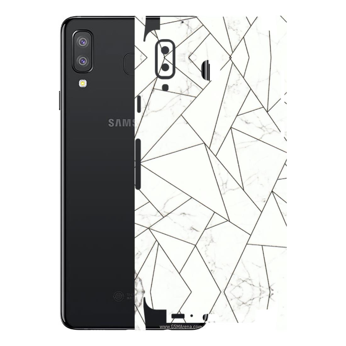 Samsung A/S Series Phone Skins (All Models) - Luxury White Marble Effect - 3D Embossed Finish (L-168) Samsung Galaxy A8 Star