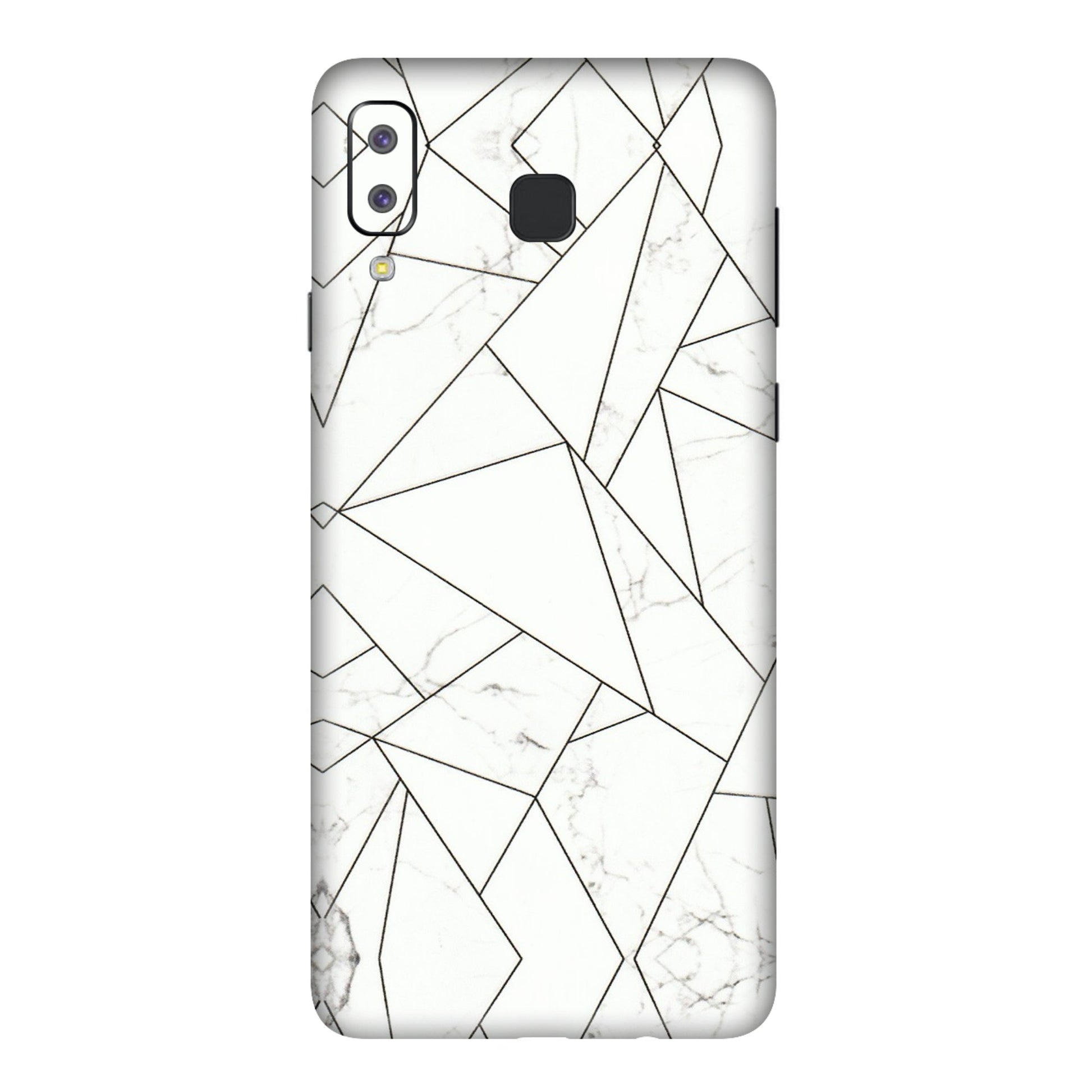 Samsung A/S Series Phone Skins (All Models) - Luxury White Marble Effect - 3D Embossed Finish (L-168) Samsung Galaxy A8 Star