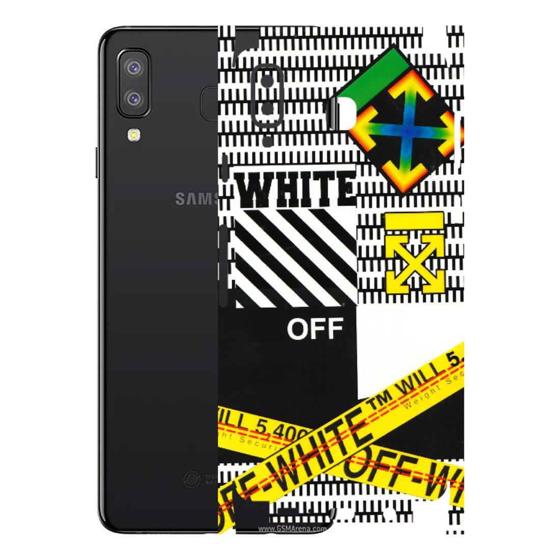 Samsung A/S Series Phone Skins (All Models) - White Off Abstract - 3D Embossed Finish (L-172) Samsung Galaxy A8 Star