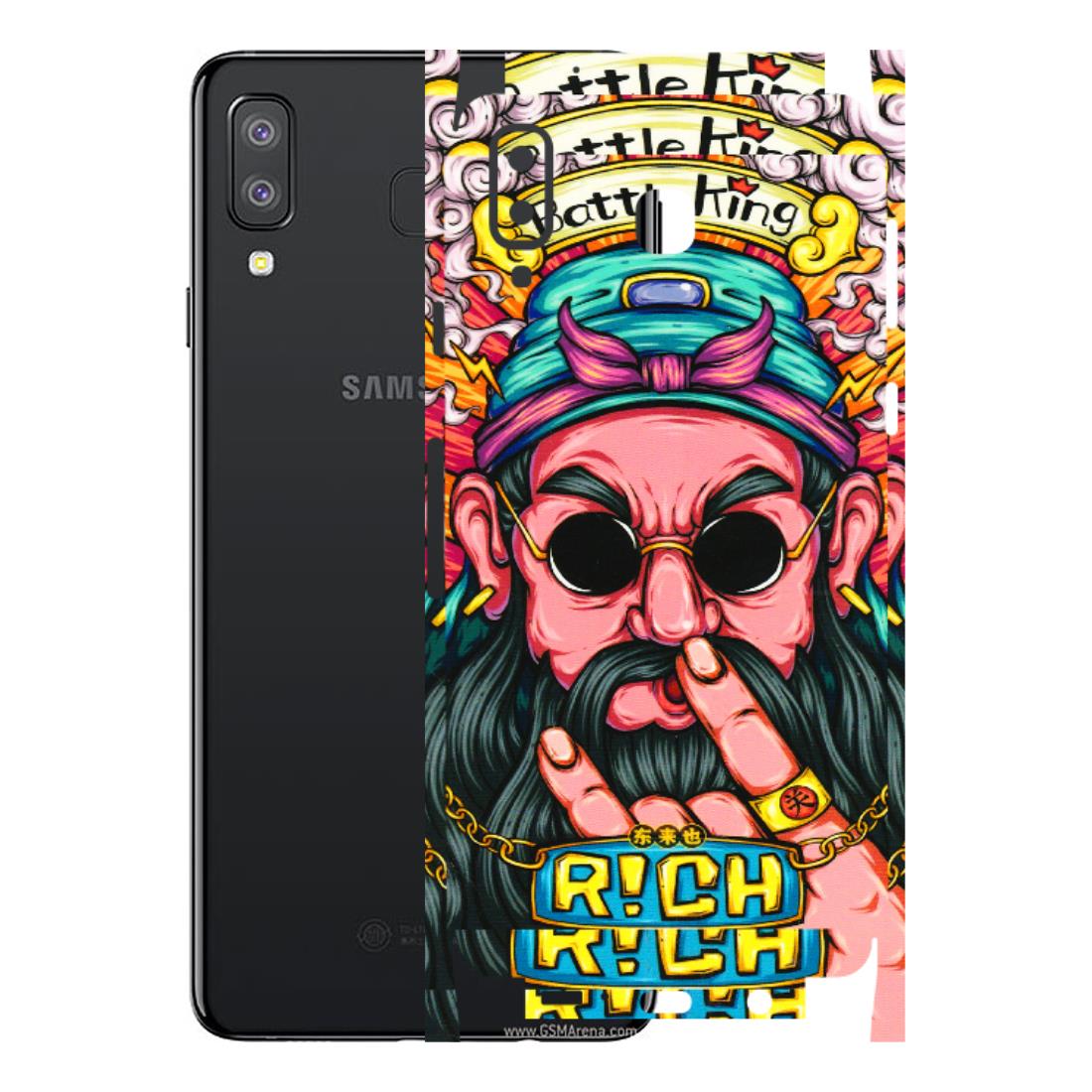 Samsung A/S Series Phone Skins (All Models) - Battle King Dude Face - 3D Embossed Finish (L-178) Samsung Galaxy A8 Star