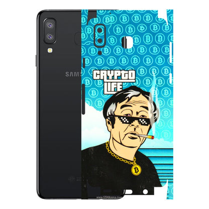 Samsung A/S Series Phone Skins (All Models) - Crypto Thug Life - 3D Embossed Finish (L-179) Samsung Galaxy A8 Star
