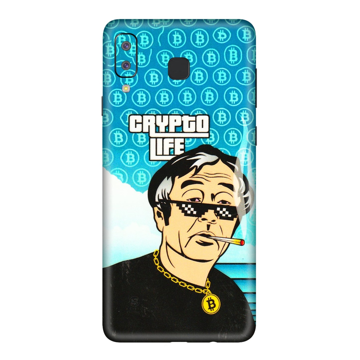 Samsung A/S Series Phone Skins (All Models) - Crypto Thug Life - 3D Embossed Finish (L-179) Samsung Galaxy A8 Star
