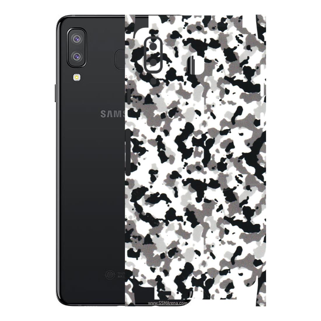 Samsung A/S Series Phone Skins (All Models) - White Black Camouflage - 3D Embossed Finish (L-18) Samsung Galaxy A8 Star