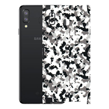 Samsung A/S Series Phone Skins (All Models) - White Black Camouflage - 3D Embossed Finish (L-18) Samsung Galaxy A8 Star