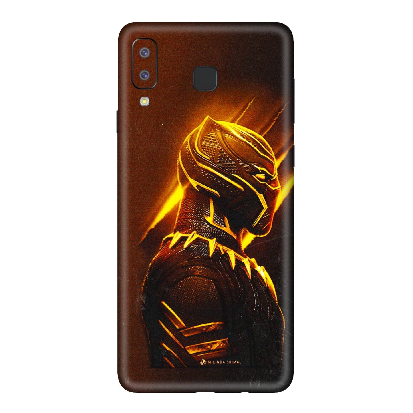 Samsung A/S Series Phone Skins (All Models) - Gold Black Panther - 3D Embossed Finish (L-181) Samsung Galaxy A8 Star