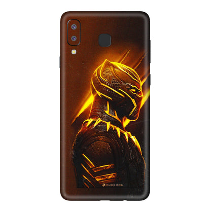 Samsung A/S Series Phone Skins (All Models) - Gold Black Panther - 3D Embossed Finish (L-181) Samsung Galaxy A8 Star