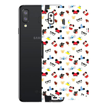Samsung A/S Series Phone Skins (All Models) - Minnie Mouse & Donald Doodles s - 3D Embossed Finish (L-194) Samsung Galaxy A8 Star