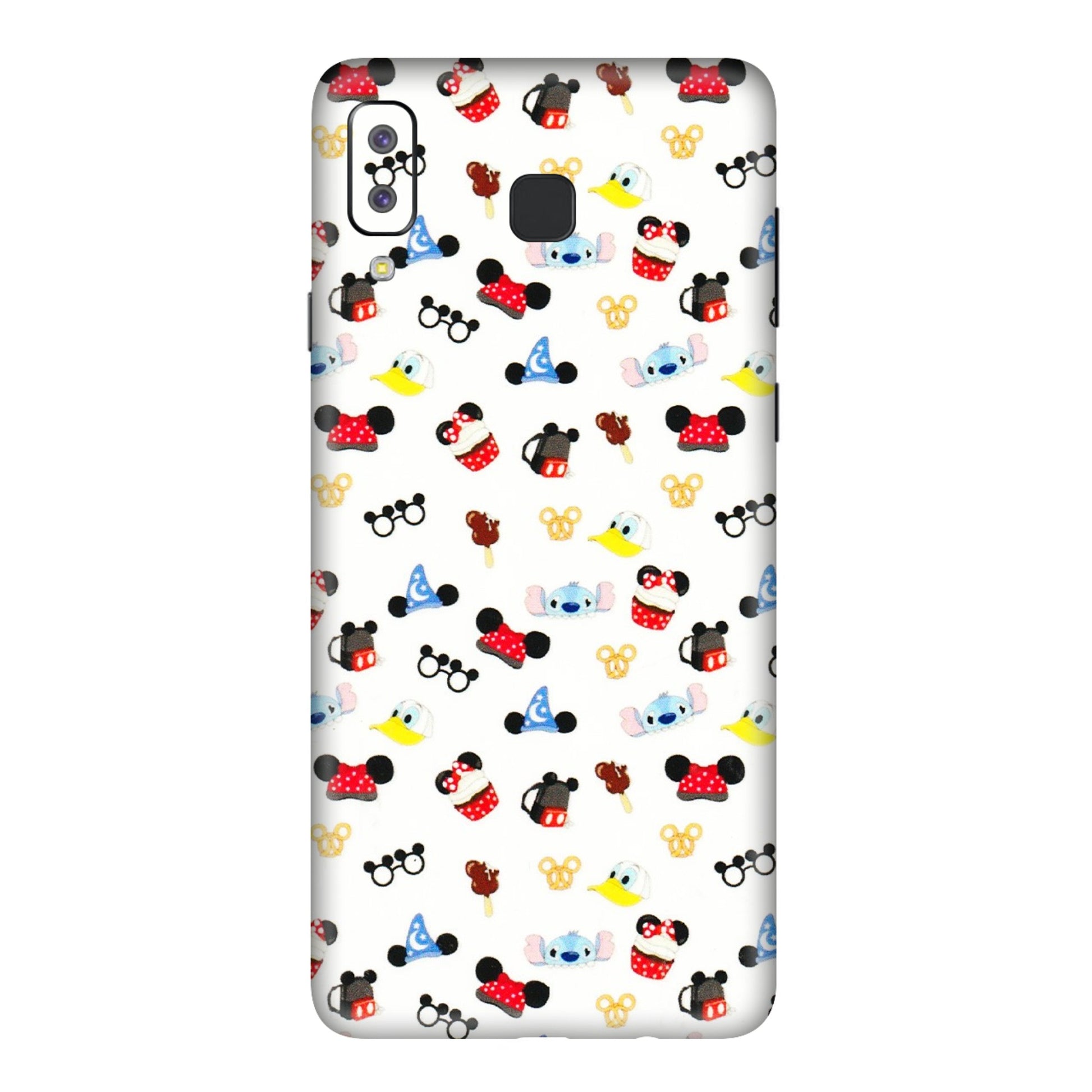 Samsung A/S Series Phone Skins (All Models) - Minnie Mouse & Donald Doodles s - 3D Embossed Finish (L-194) Samsung Galaxy A8 Star