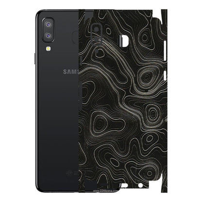 Samsung A/S Series Phone Skins (All Models) - Black Swirl - 3D Embossed Finish (L-196) Samsung Galaxy A8 Star