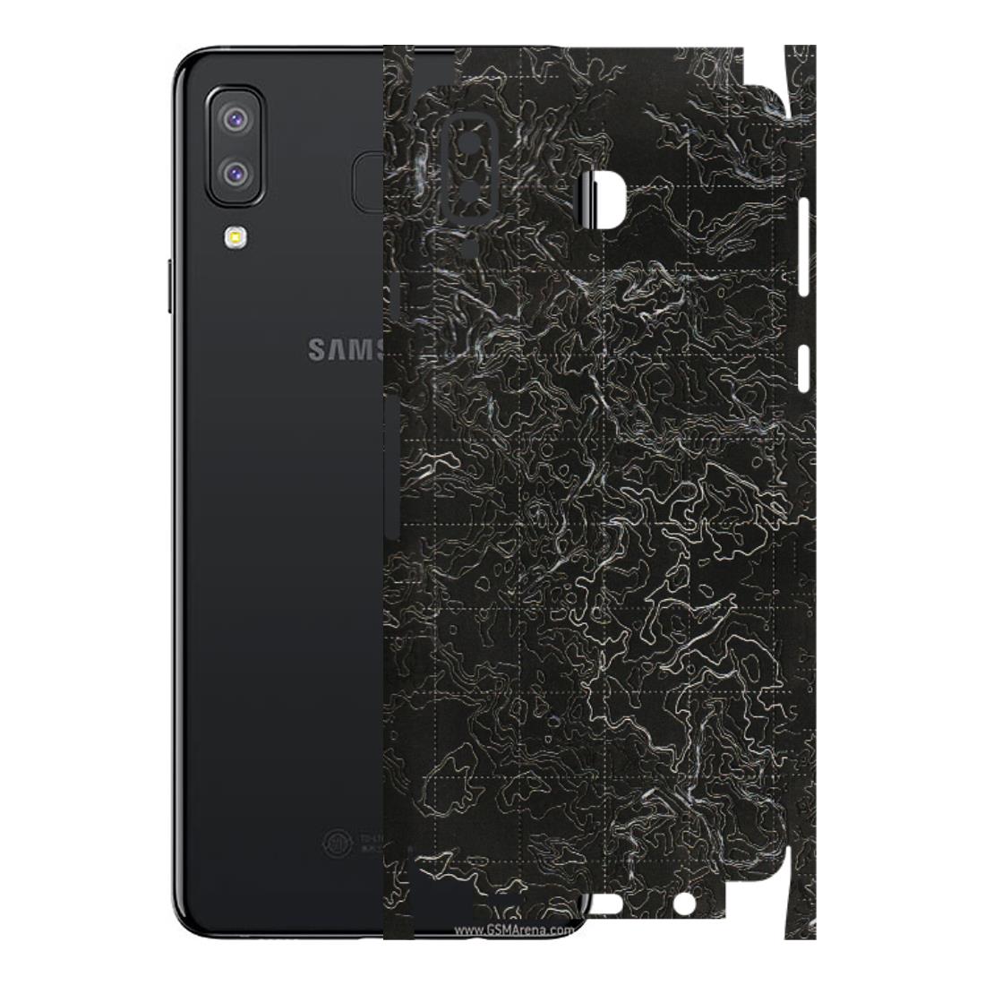 Samsung A/S Series Phone Skins (All Models) - Black map Texture - 3D Embossed Finish (L-201) Samsung Galaxy A8 Star