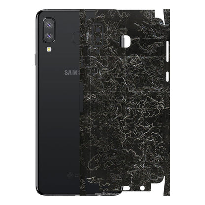 Samsung A/S Series Phone Skins (All Models) - Black map Texture - 3D Embossed Finish (L-201) Samsung Galaxy A8 Star