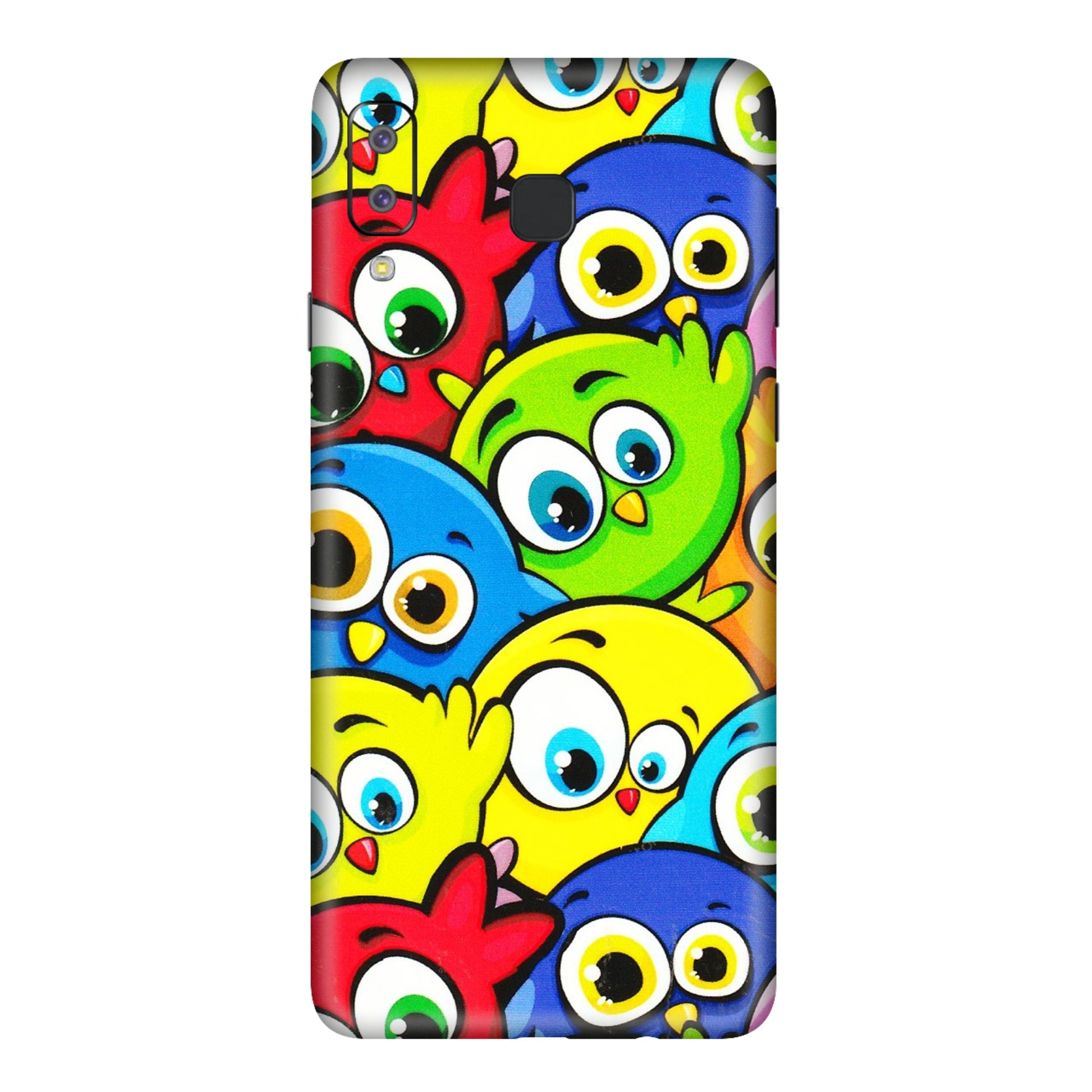 Samsung A/S Series Phone Skins (All Models) - Cute Fluffy Birds - 3D Embossed Finish (L-213) Samsung Galaxy A8 Star