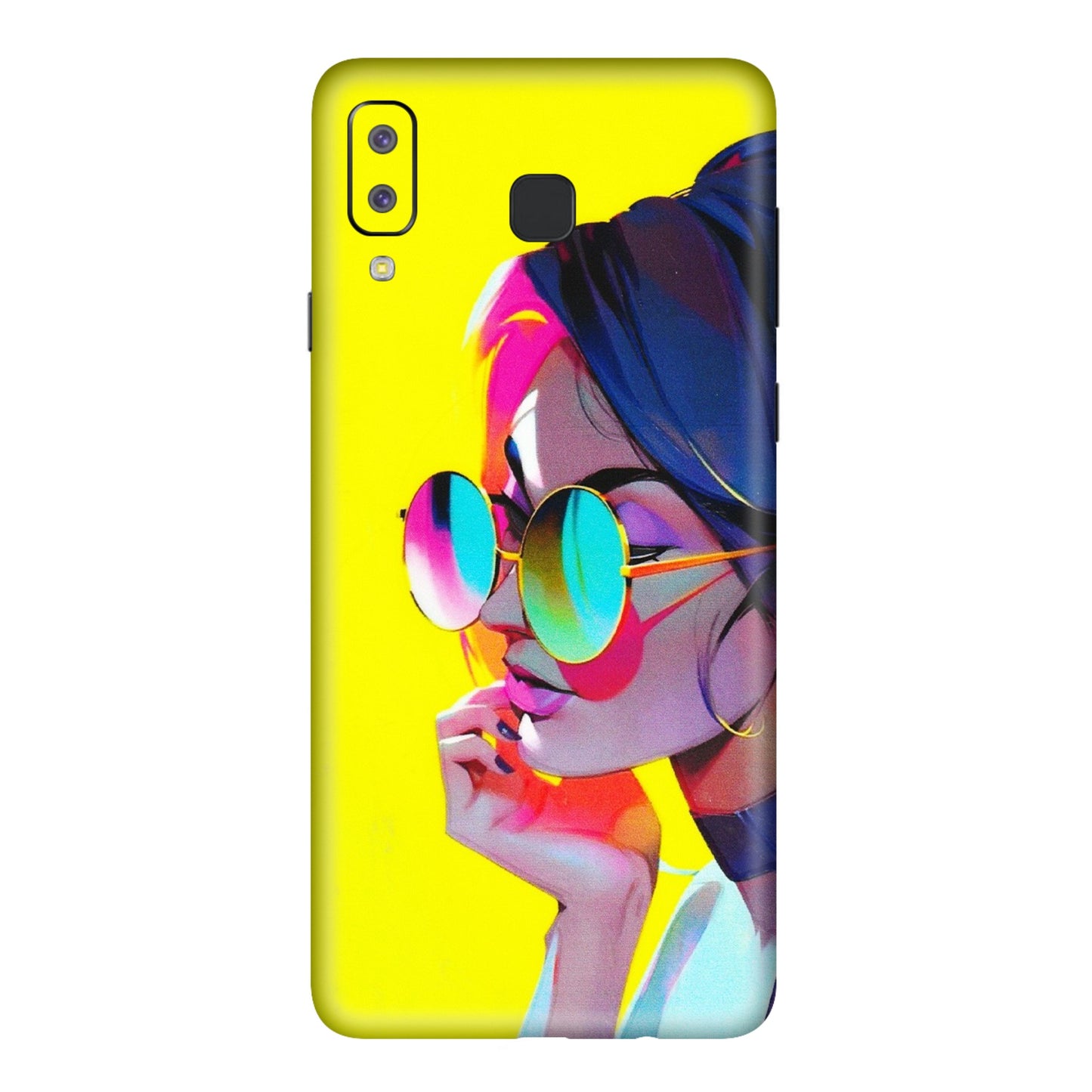 Samsung A/S Series Phone Skins (All Models) - Bold Stylish Girl - 3D Embossed Finish (L-222) Samsung Galaxy A8 Star