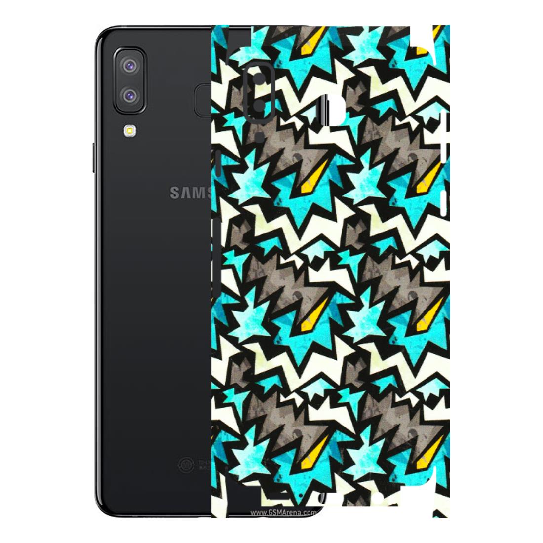 Samsung A/S Series Phone Skins (All Models) - Funky Zig Zag - 3D Embossed Finish (L-223) Samsung Galaxy A8 Star
