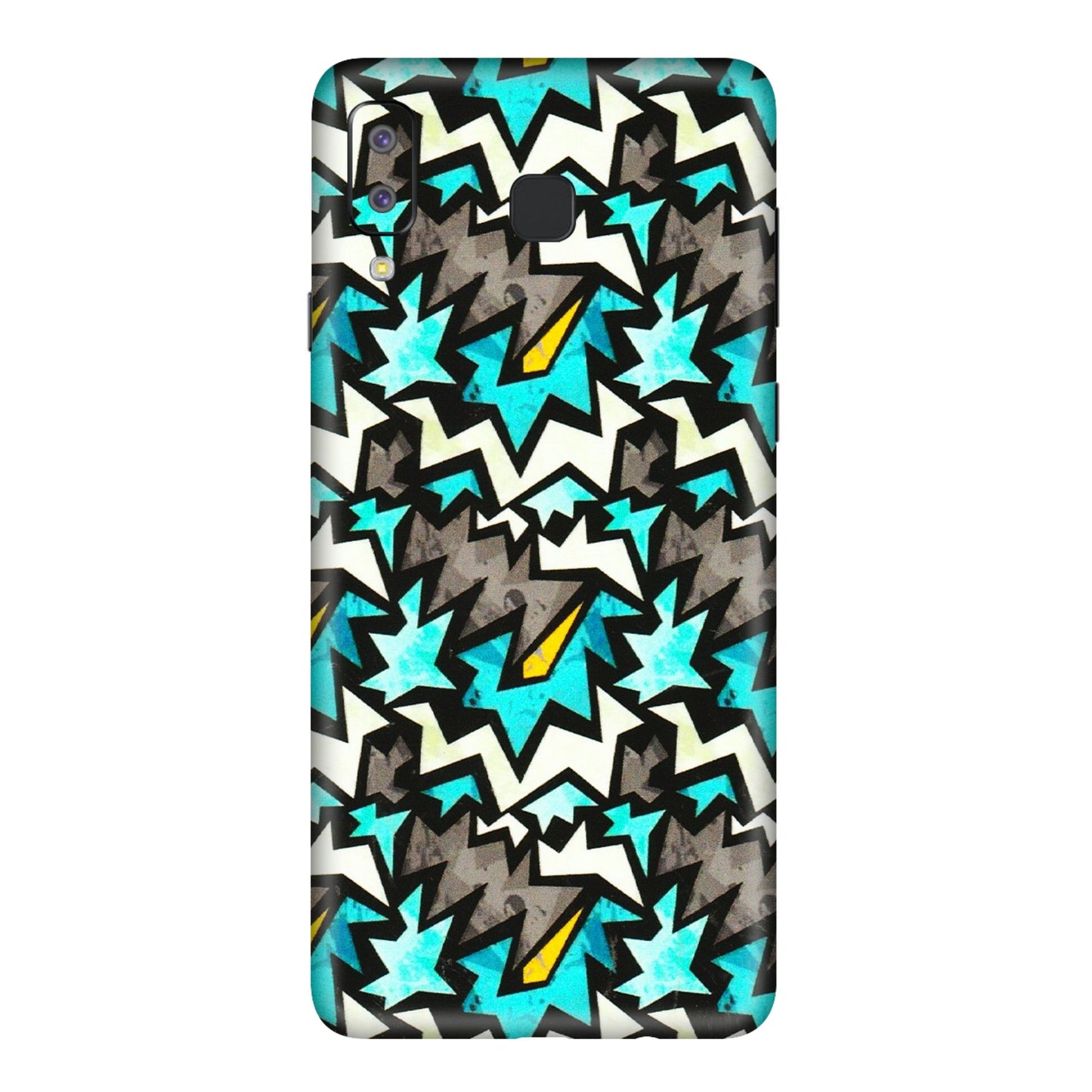 Samsung A/S Series Phone Skins (All Models) - Funky Zig Zag - 3D Embossed Finish (L-223) Samsung Galaxy A8 Star