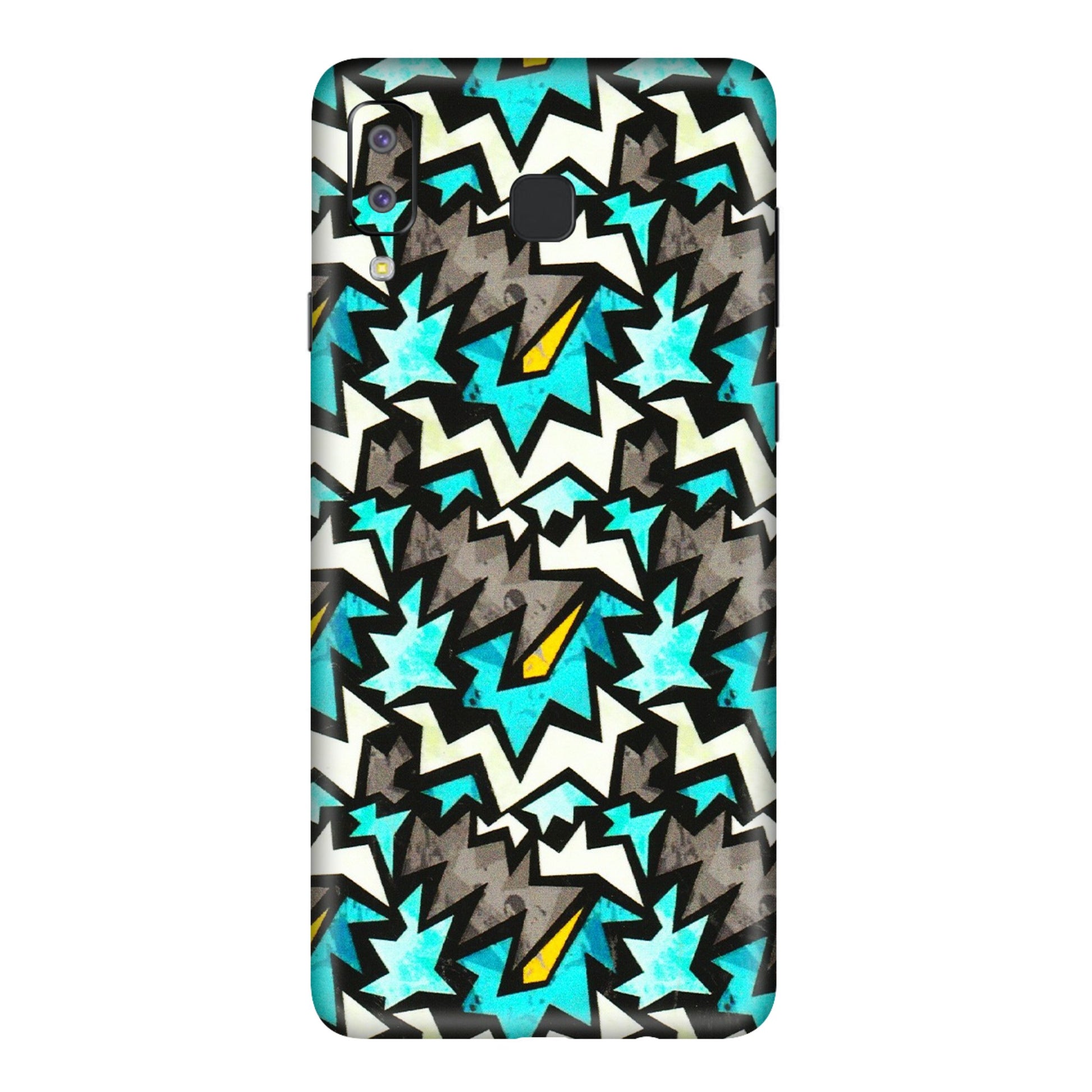Samsung A/S Series Phone Skins (All Models) - Funky Zig Zag - 3D Embossed Finish (L-223) Samsung Galaxy A8 Star