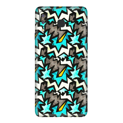 Samsung A/S Series Phone Skins (All Models) - Funky Zig Zag - 3D Embossed Finish (L-223) Samsung Galaxy A8 Star
