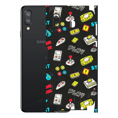 Samsung A/S Series Phone Skins (All Models) - Gaming Doodles - 3D Embossed Finish (L-224) Samsung Galaxy A8 Star