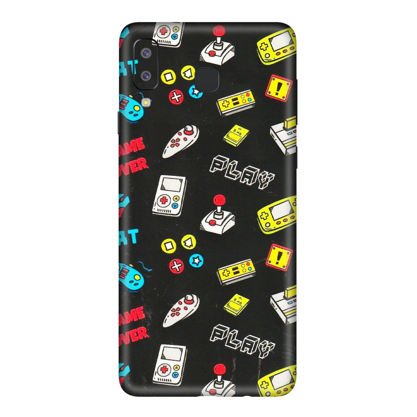 Samsung A/S Series Phone Skins (All Models) - Gaming Doodles - 3D Embossed Finish (L-224) Samsung Galaxy A8 Star