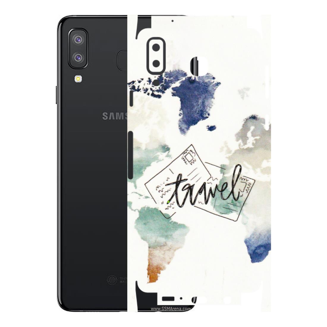 Samsung A/S Series Phone Skins (All Models) - Travel The World - 3D Embossed Finish (L-232) Samsung Galaxy A8 Star