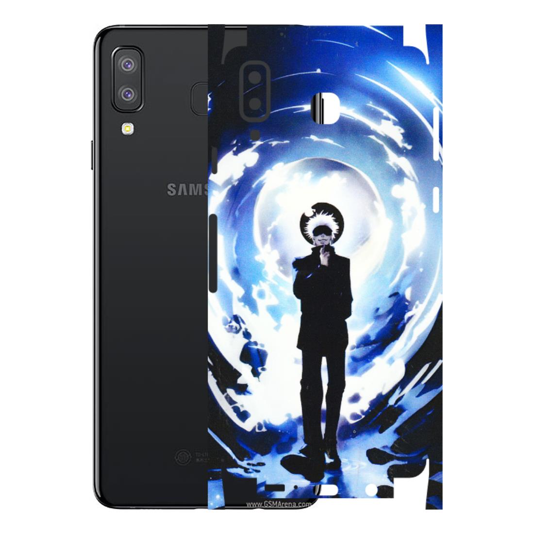 Samsung A/S Series Phone Skins (All Models) - Satoru Gojo Dark Blue - 3D Embossed Finish (L-235) Samsung Galaxy A8 Star