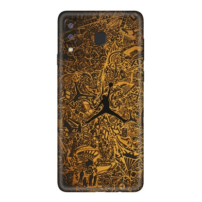Samsung A/S Series Phone Skins (All Models) - Premium Gold Basketball Player - 3D Embossed Finish (L-236) Samsung Galaxy A8 Star