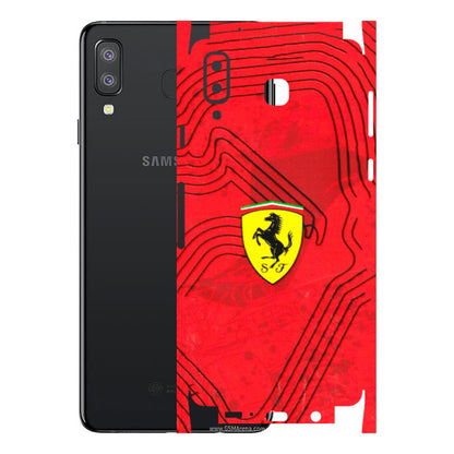Samsung A/S Series Phone Skins (All Models) - Red Ferrari Logo Stylish - 3D Embossed Finish (L-238) Samsung Galaxy A8 Star