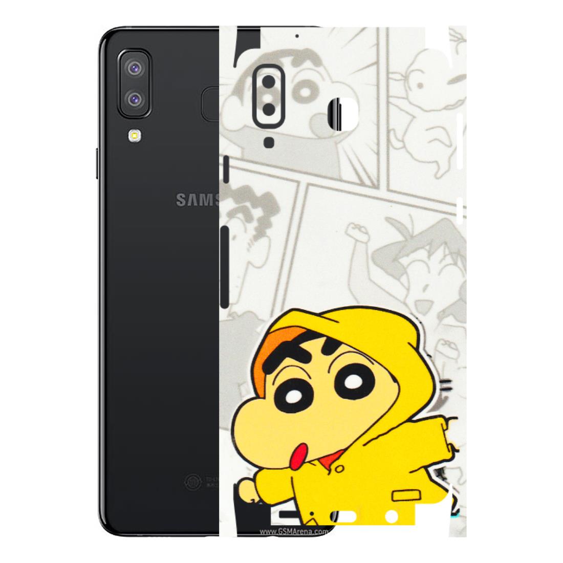 Samsung A/S Series Phone Skins (All Models) - Yellow Shinchan Comic - 3D Embossed Finish (L-246) Samsung Galaxy A8 Star
